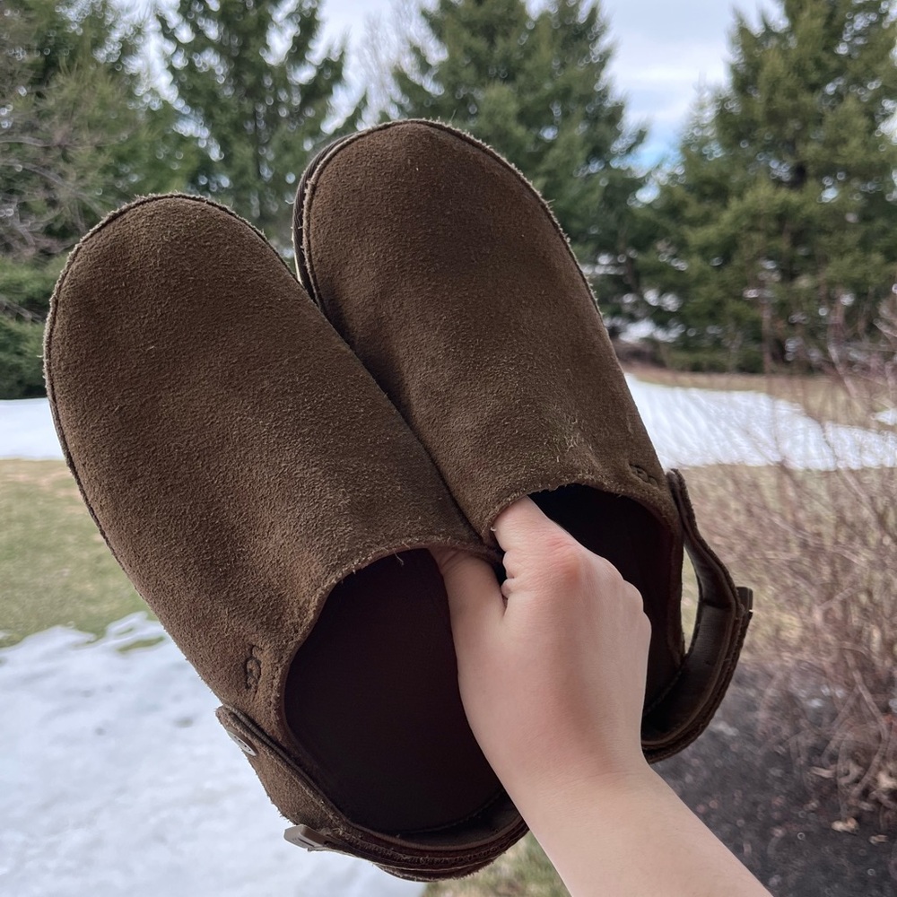 Ugg goldenstar suede clogs caribou brown 9.5 women’s - Picture 6 of 9